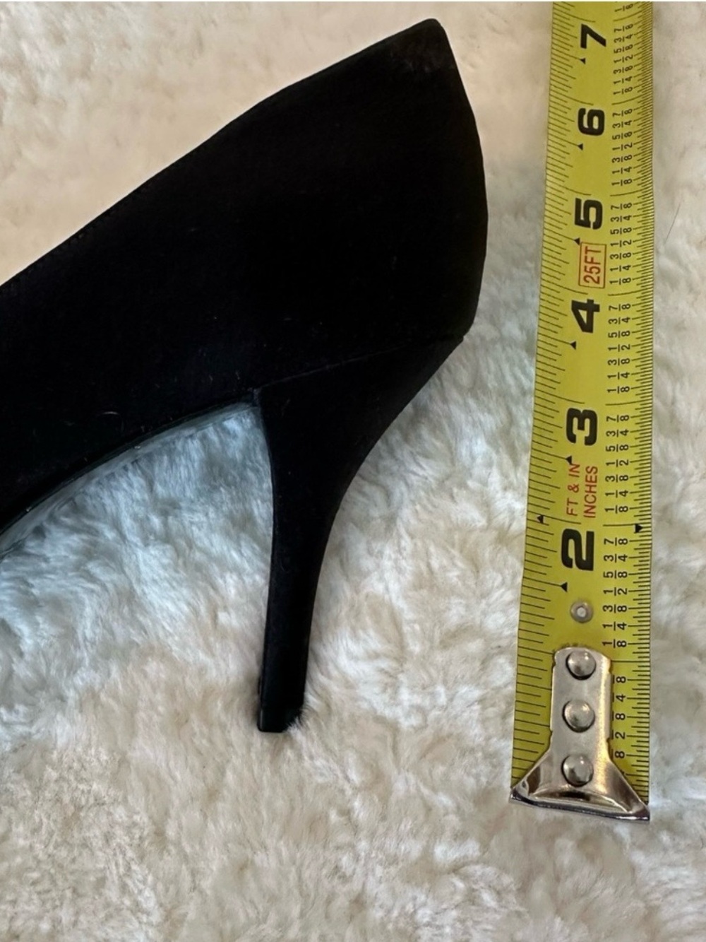 Nina Black Satin Glamour Pumps with Crystal Brooch - Picture 8 of 8